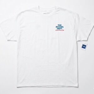 Young & Reckless White Tee with Blue and Red Logo-XL